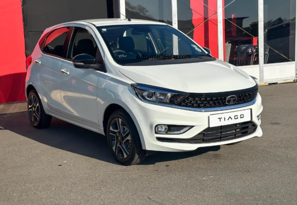 Tata Tiago 2026 side profile with dual tone alloy wheels
