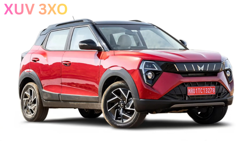 Mahindra XUV 3XO side profile with alloy wheels