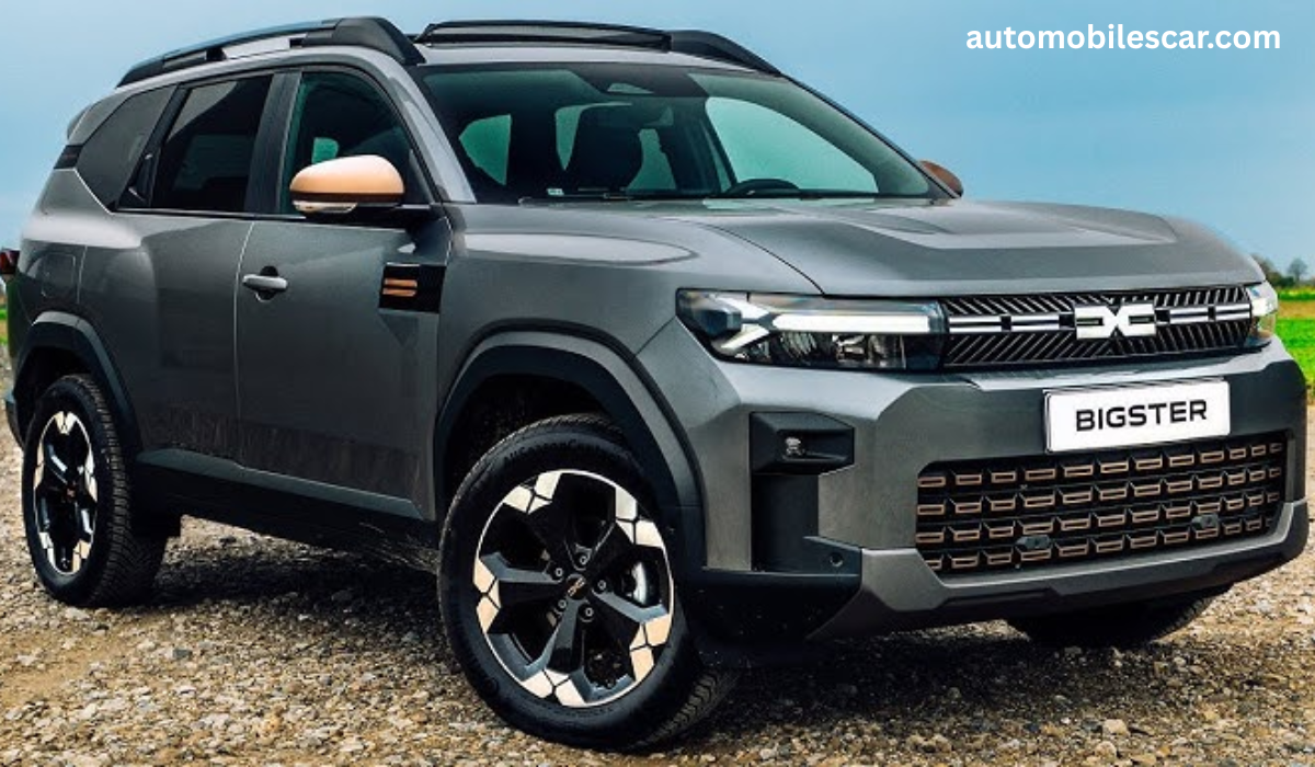 Renault Bigster 2026 का फ्रंट प्रोफाइल, बोल्ड ग्रिल, LED हेडलैंप और मॉडर्न SUV स्टाइल के साथ।