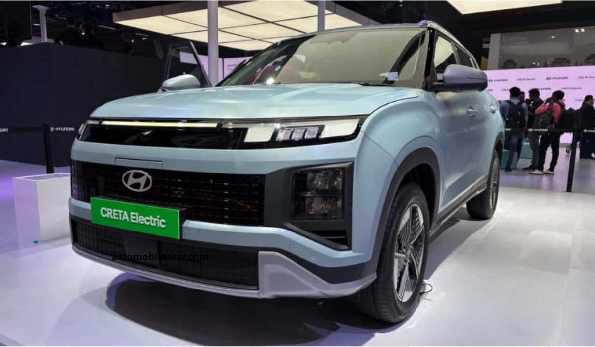 Hyundai Creta Electric का फ्रंट लुक, नई इलेक्ट्रिक SUV का मॉडर्न LED डिजाइन
