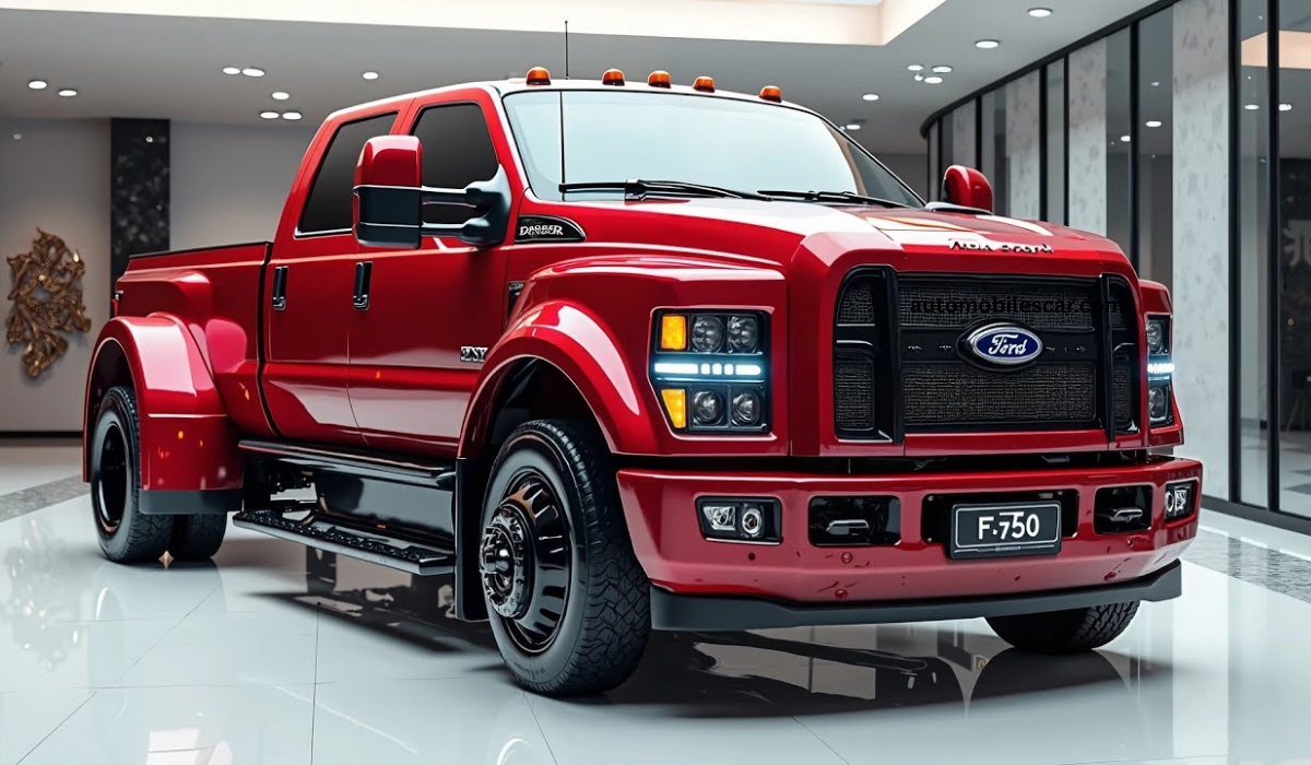 Ford F-750 का फ्रंट लुक, दमदार डिजाइन वाला कमर्शियल ट्रक