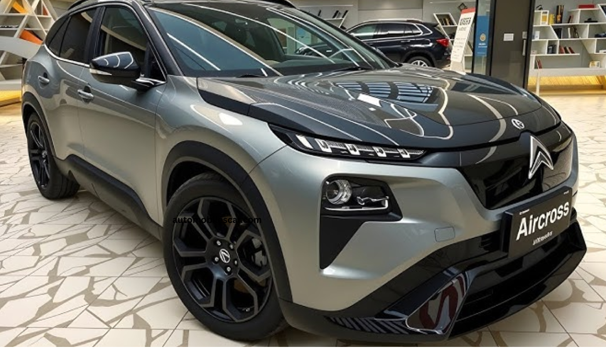 Citroën Aircross 2026 SUV का फ्रंट डिजाइन और नई LED हेडलाइट्स