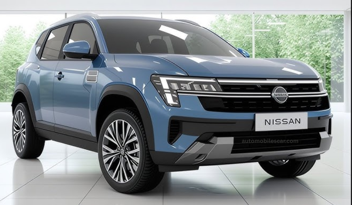 Nissan Tekton का फ्रंट लुक, अग्रेसिव डिजाइन और LED हेडलैंप के साथ