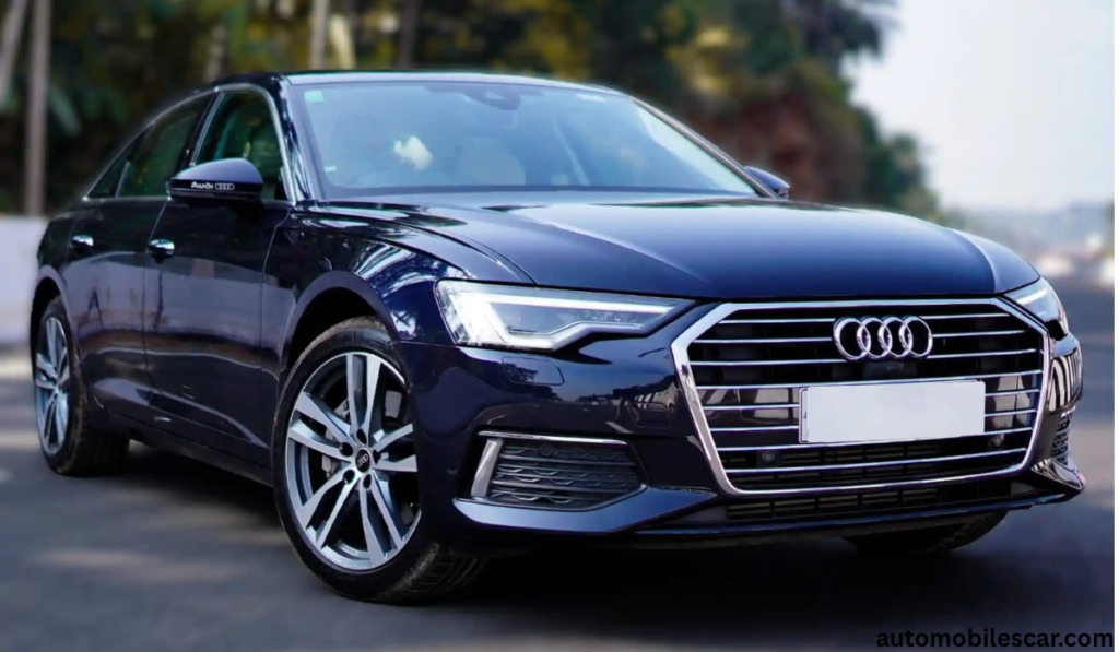 Audi A6 luxury sedan front view with LED headlights
