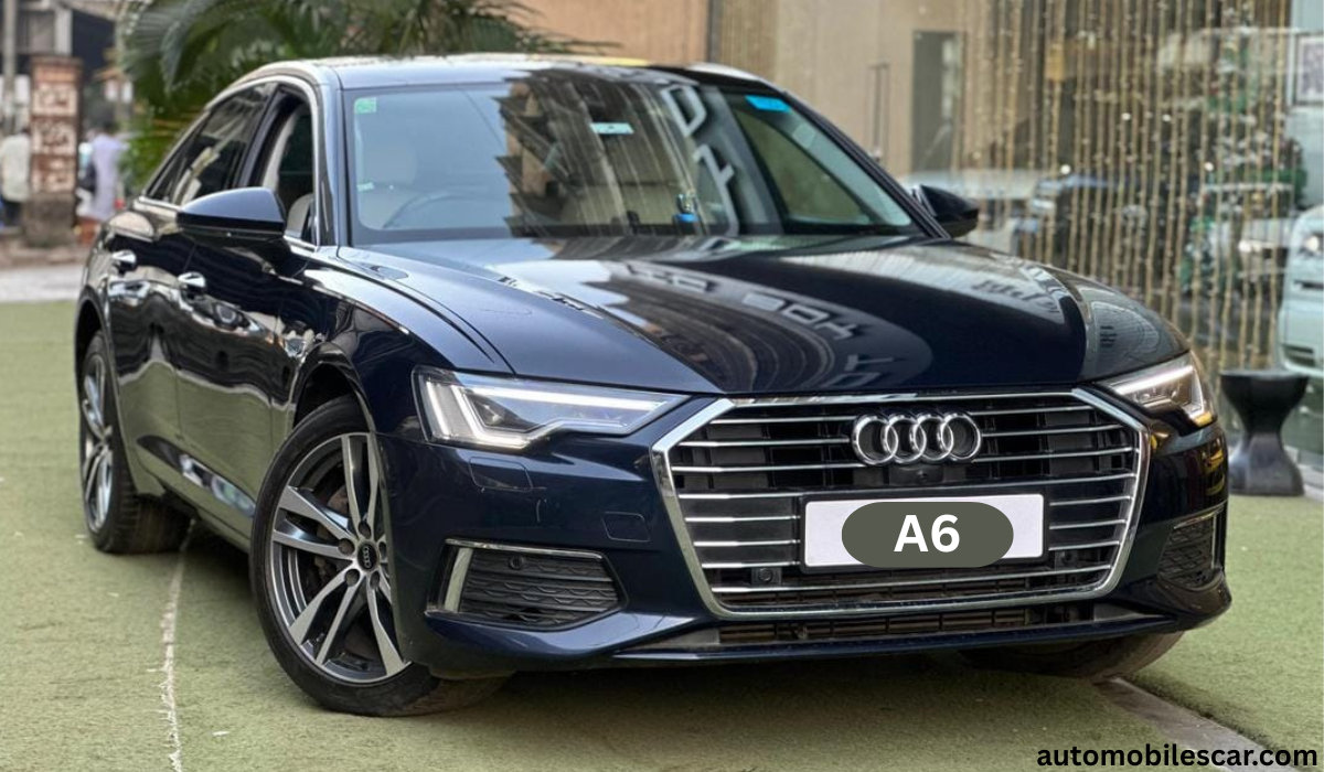 Audi A6 luxury sedan front view with LED headlights