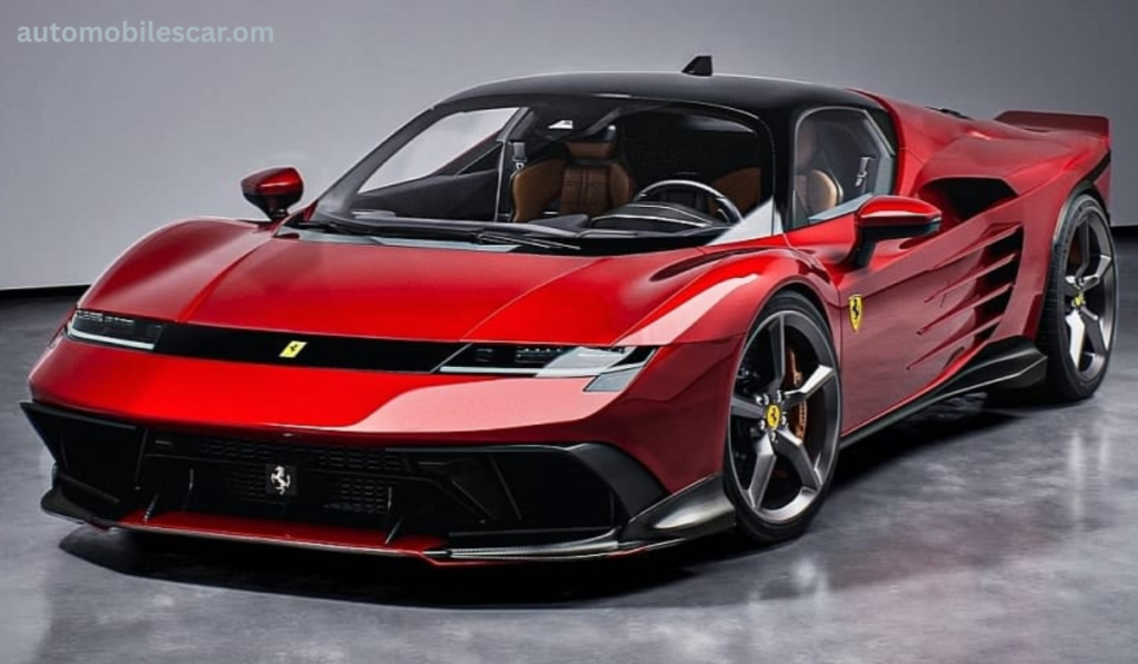 Ferrari 849 Testarossa का रियर लुक और चौड़ा स्पोर्ट्स कार डिजाइन