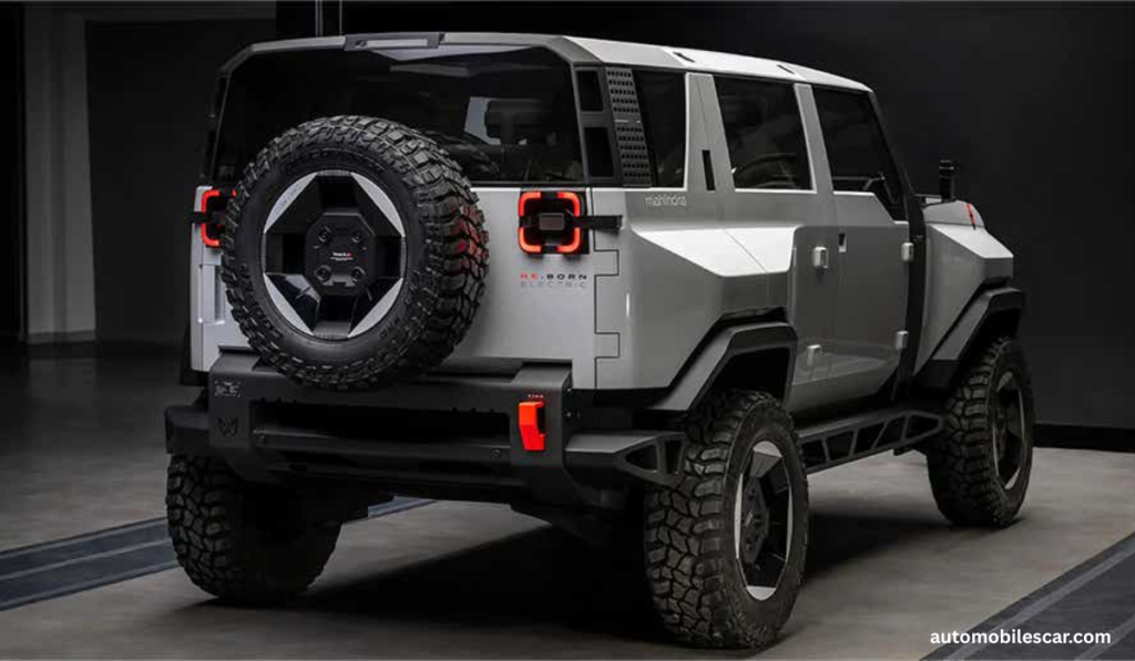 Mahindra Thar.e side profile with rugged design